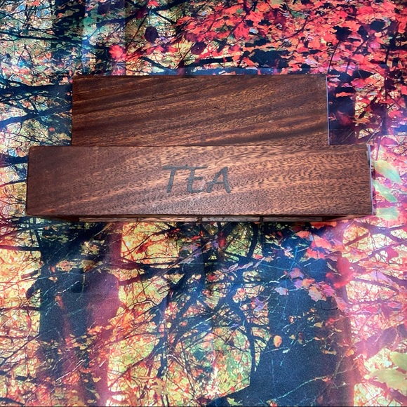 Acacia Wood Tea Storage Box from World Market - Picture 4 of 9